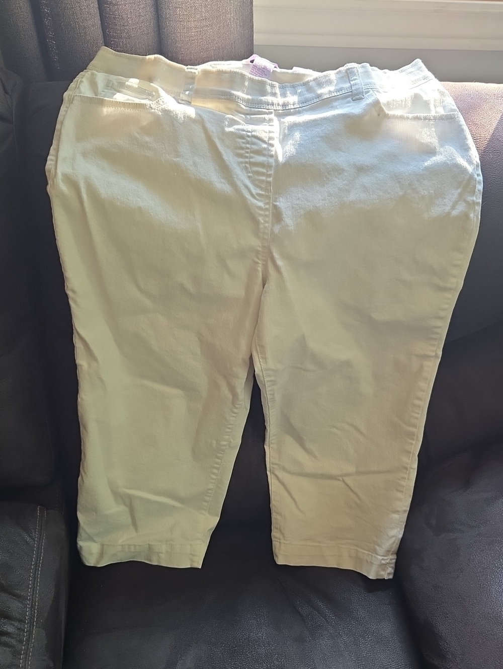 Alia White High-Rise Waistband Pants